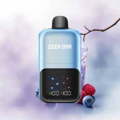 GEEK BAR 2GO 20ml 50000 Puffs Áfonya Málna Jég nagy kijelzővel és 5% nikotinnal