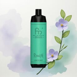 RandM Fumot Shisha 10000 Puffs Citromfű LED 850 mAh 0,5% nikotin