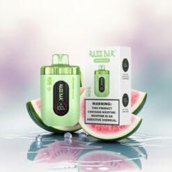 Razz Bar 50K Puffs Görögdinnye Jég 1.0 Ohm Mesh Coil 650 mAh 2% Nikotin