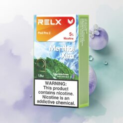 Relx Pod Pro 2 Vape Device Mentol Xtra 50mg/ml nikotin, 1,9ml, 3 feszültségmód (5,5W, 6,5W, 8W)